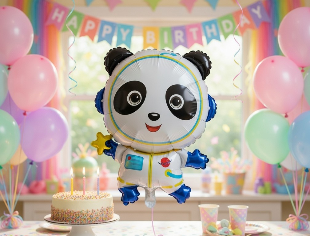 Cute Panda Shaped Foil Balloon – Fun Animal Theme Balloon for Birthday & Celebration Supplies