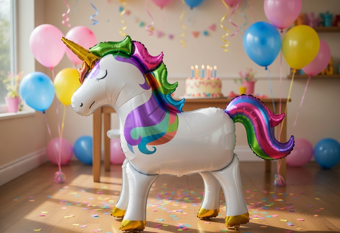 Magical Unicorn Foil Balloon Decoration - Kids Party Supplies — view 1