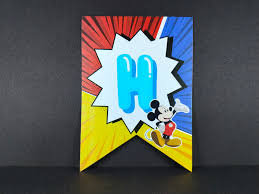 Kids Cartoon Mickey Mouse Birthday Banner Kit – Disney Kids Party Decoration Set
