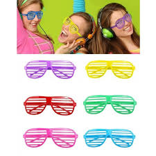 Neon Party Shutter Glasses – Funky Retro Style Costume Accessories for Parties and Events
