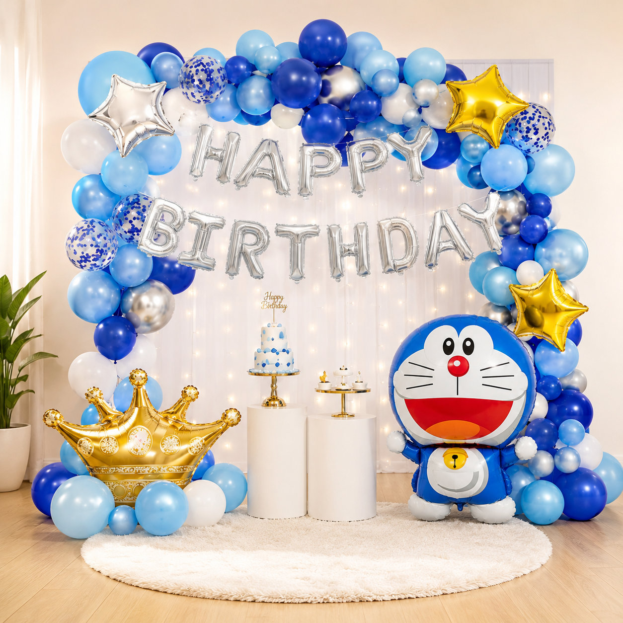 Doremon Theme Birthday Decoration Combo Set for Kids Party, Room & Wall Backdrop Celebration Decor