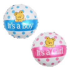 “It’s a Boy / It’s a Girl” Party Balloon – Round Baby Shower Decor — view 1