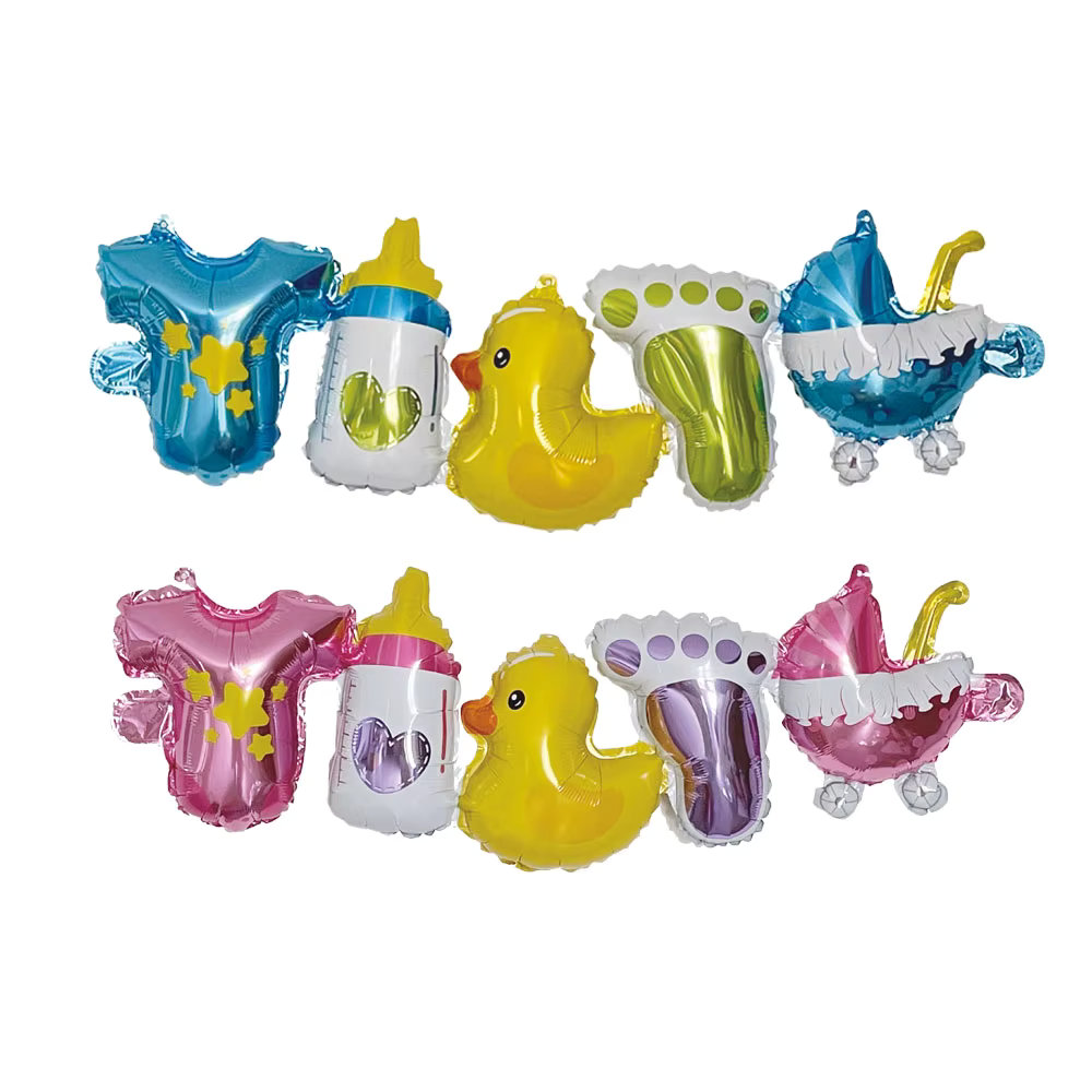 Baby Shower Foil Garland Decor (2 Pcs) – Shiny Party Banner Decoration for Baby Shower Celebration — view 1