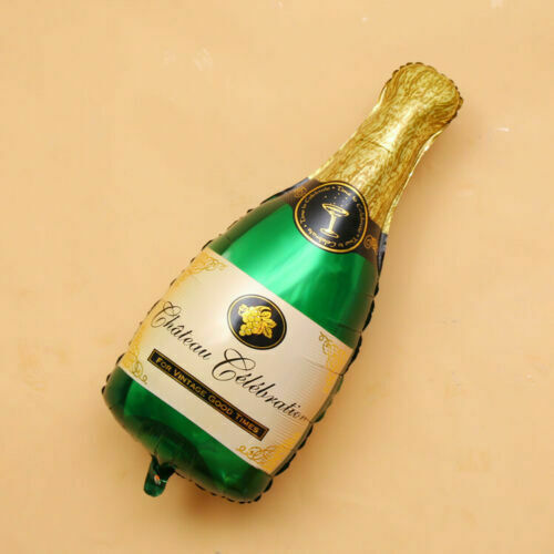 Champagne Bottle Jumbo Foil Balloon for Birthday Party, Wedding, Anniversary, New Year Celebration & Event Decoration – 50 Inch
