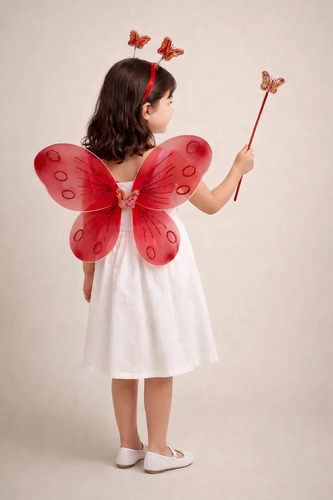 Kids Fairy Wings Dress Up Set – Butterfly Costume Party Prop