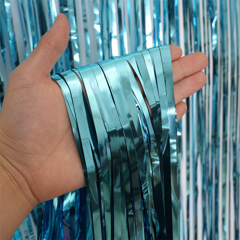 Party Foil Fringe Decoration Curtain – Metallic Celebration Backdrop Curtain for Birthday, Anniversary & Event Party Supplies — view 1