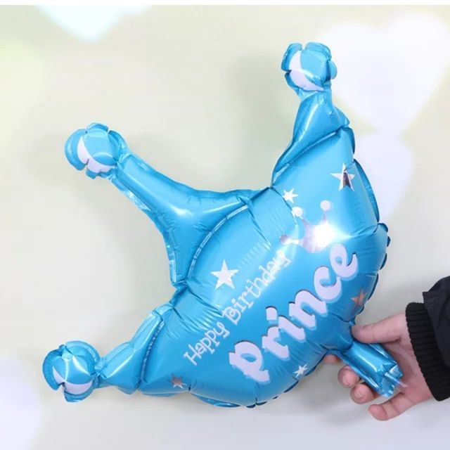 Royal Crown Foil Balloon Headband for Kids Birthday Party, Princess Theme Celebration, Fancy Dress Costume & Wearable Party Decoration — view 1