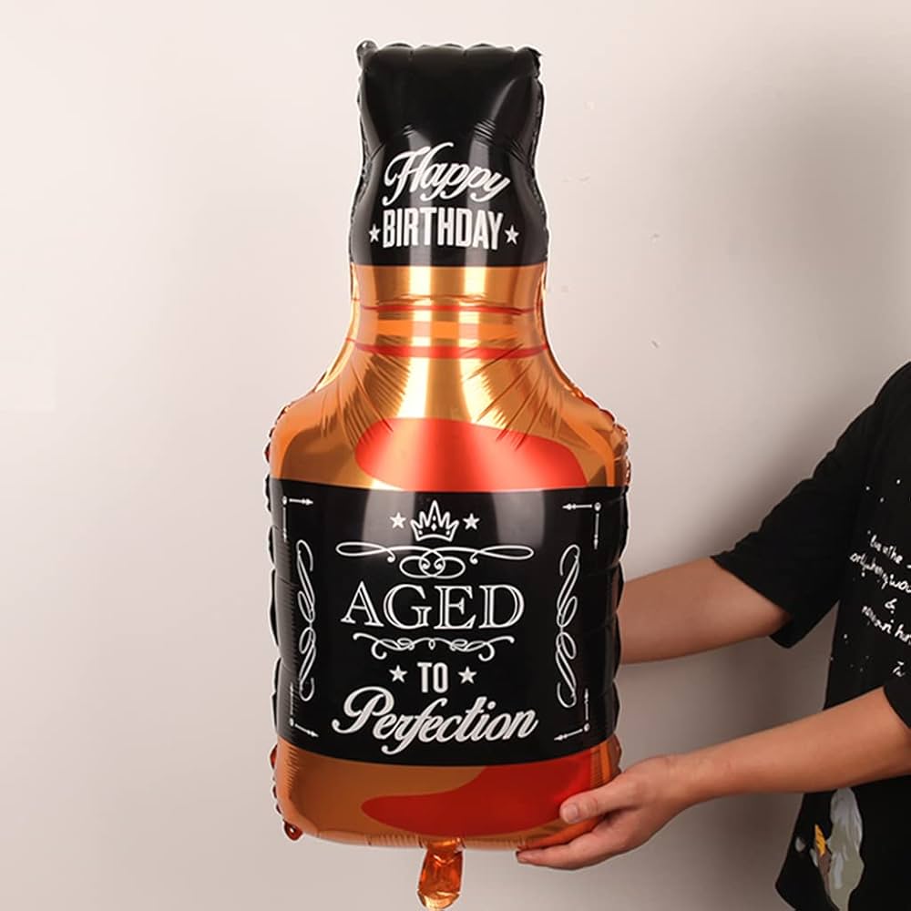 Whisky Bottle Shape Foil Balloon for Birthday Party Decoration, Bachelor Celebration, Bar Theme Event & Fun Party Decor – 1 Piece — view 1
