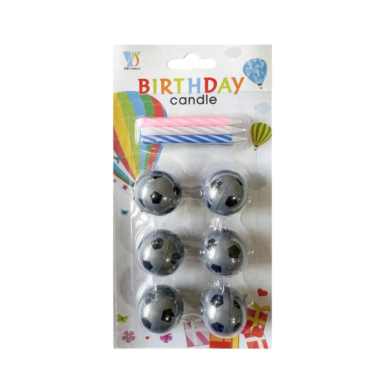 Soccer Ball Birthday Candles Set – Football Theme Cake Topper Wax Candles Pack