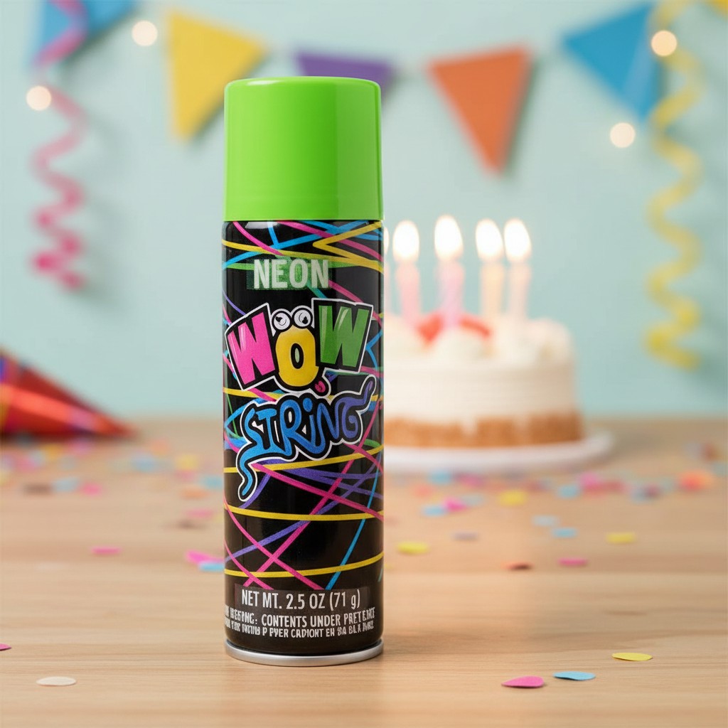 Neon Wow String Spray Party Foam Can for Birthday Celebration, Holi Events & Fun Party Activities — view 1