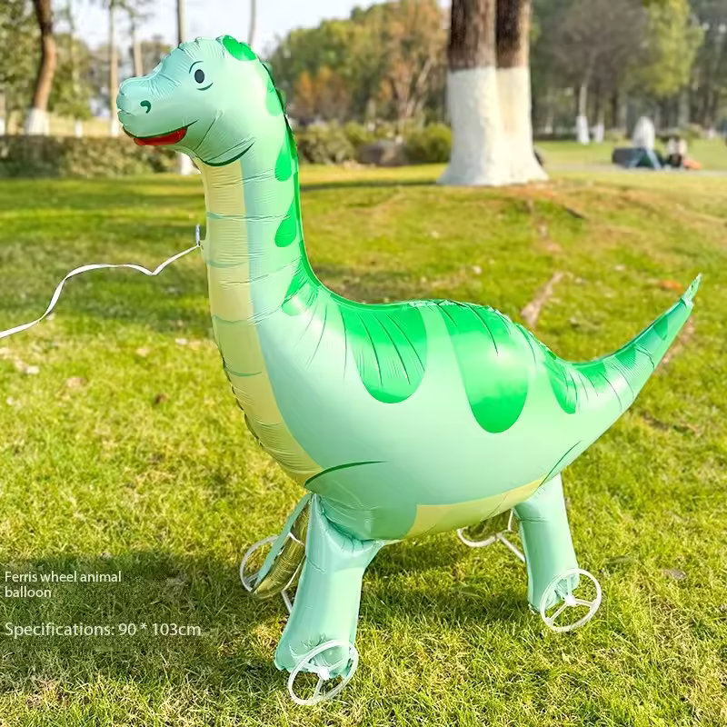 Cute Dinosaur Foil Balloon Set for Kids Birthday Party, Jungle Theme Celebration, Baby Shower & Dinosaur Event Decoration